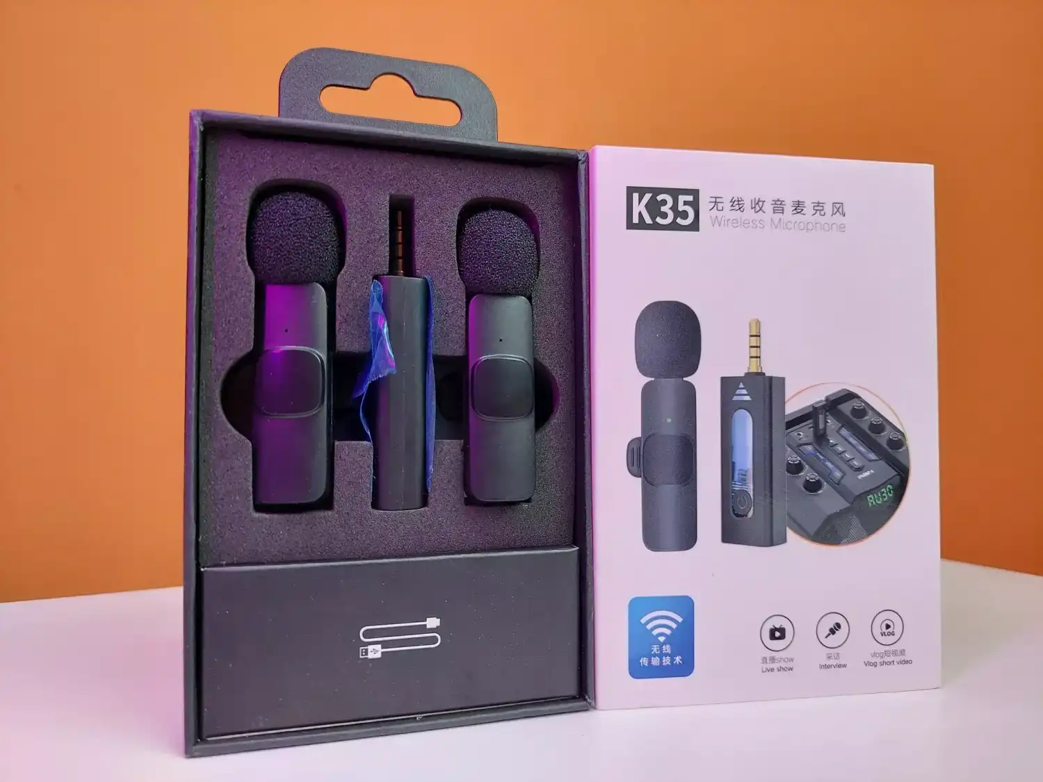 K35 Dual Wireless Microphone Dual